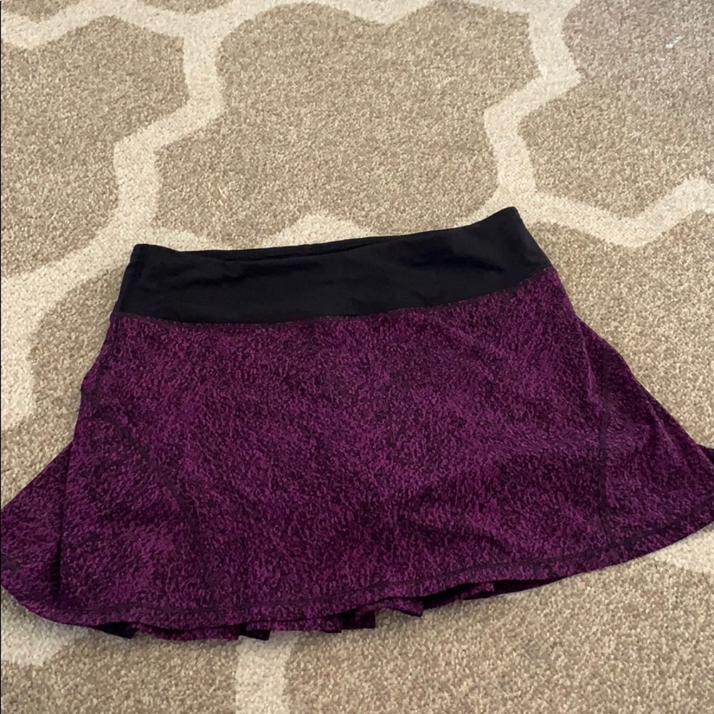 Lululemon Pace Setter ? Skirt 6 Tall Purple Black